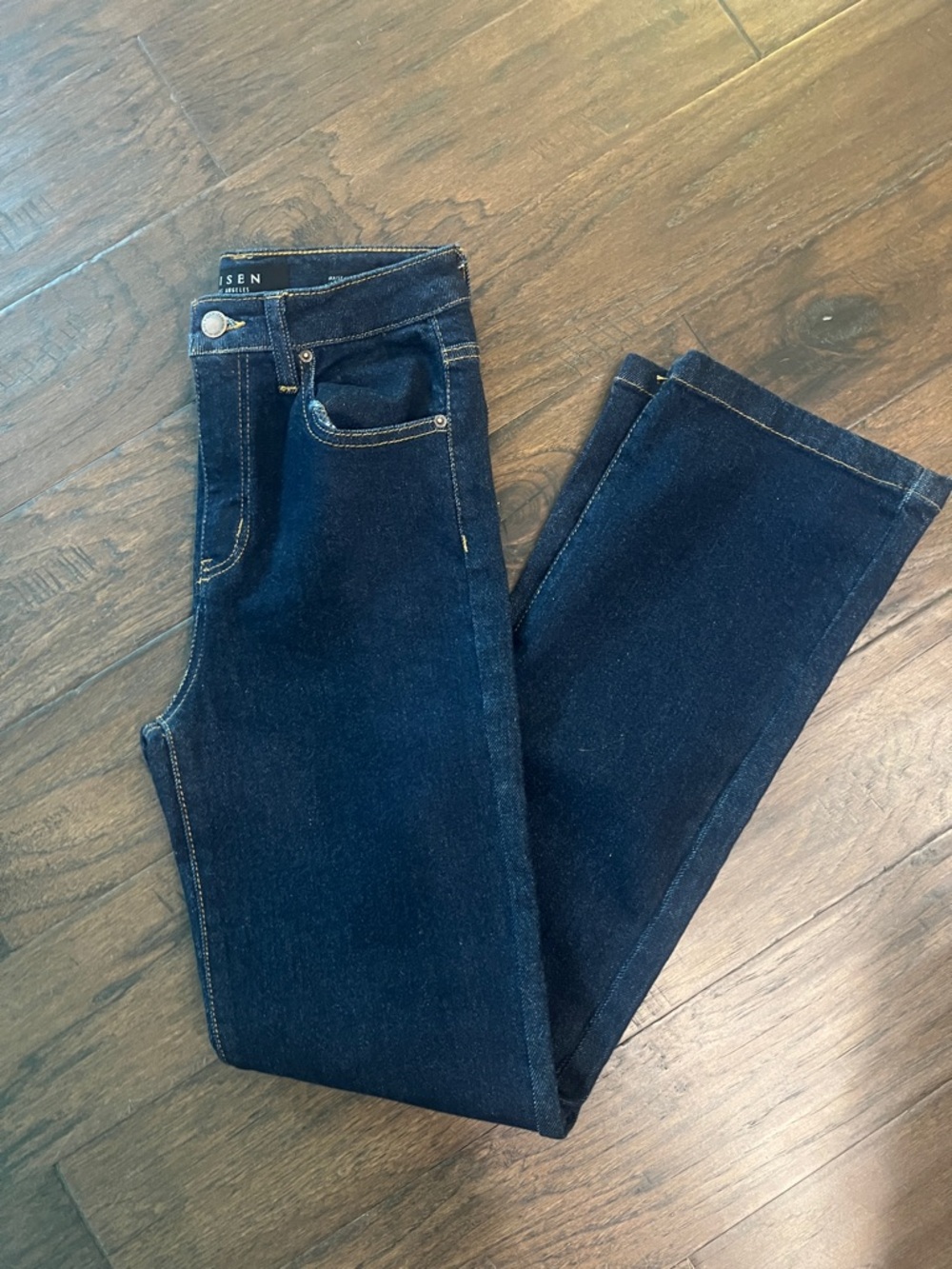 Risen Dark Wash Straight Leg Jeans  26 EUC Amazing Stretch